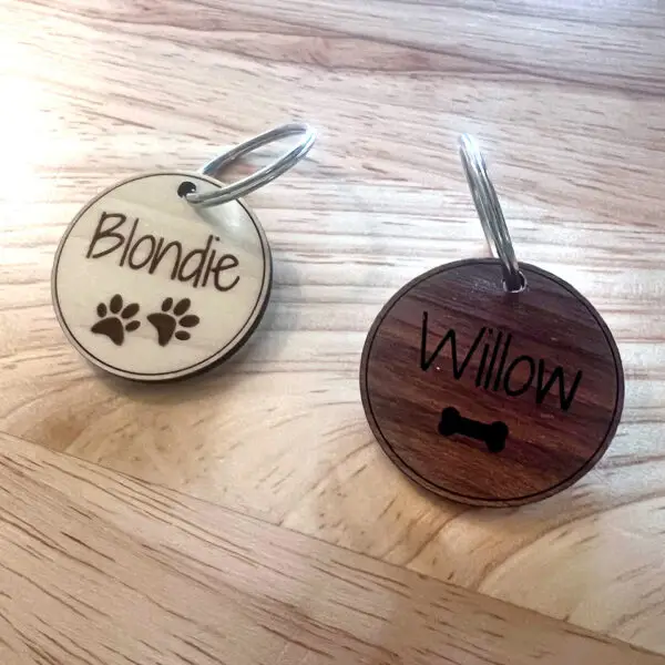 custom wood pet tags