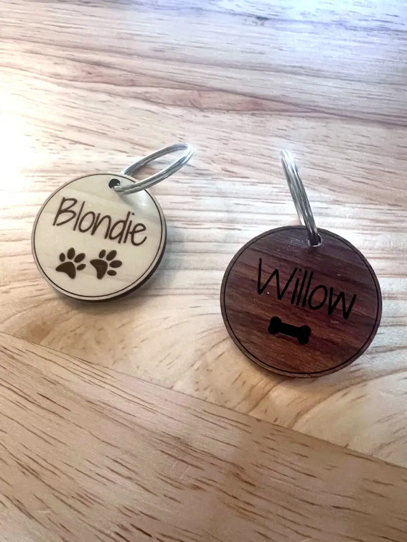 custom wood pet tags